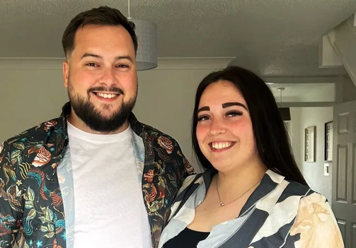 Jack Harrison, who built The Bridge of Lights, with his wife Bex